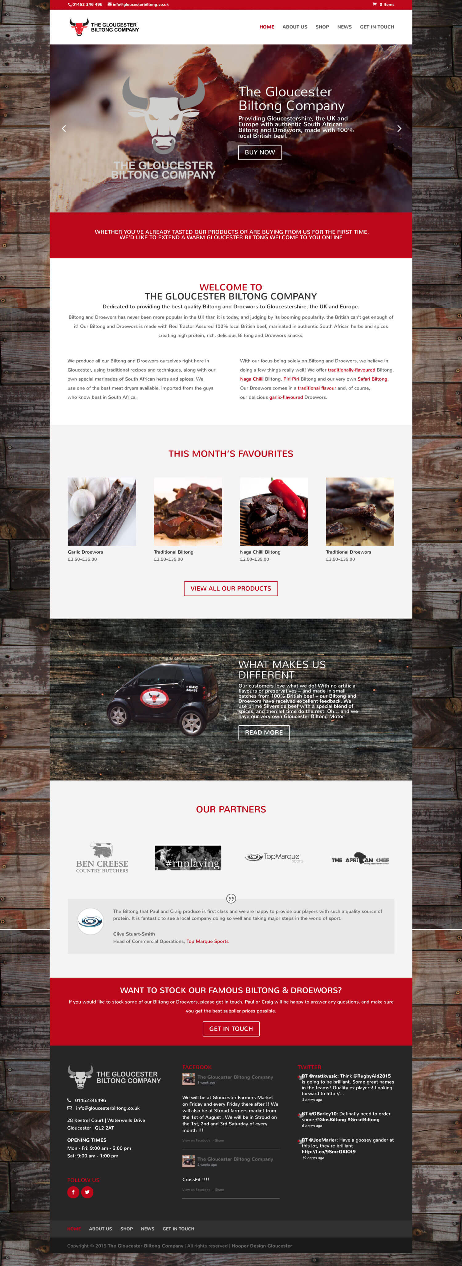 Ecommerce Website Design for Gloucester Biltong