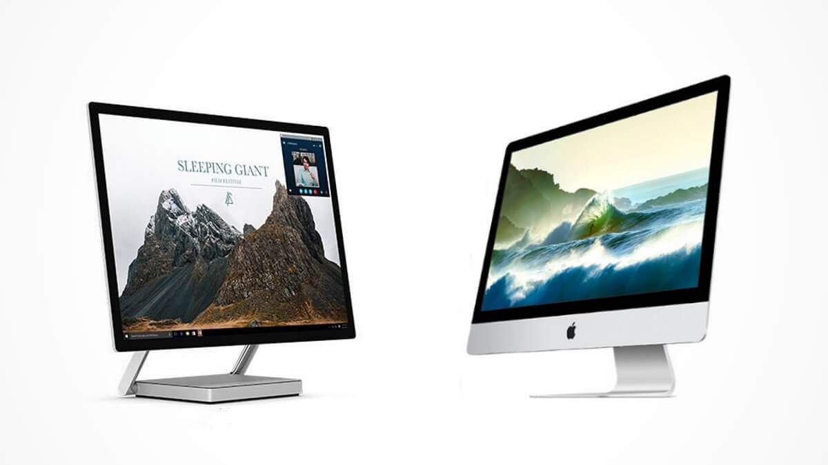 Apple iMac Vs Microsoft Studio Surface by Hooper Design Gloucester